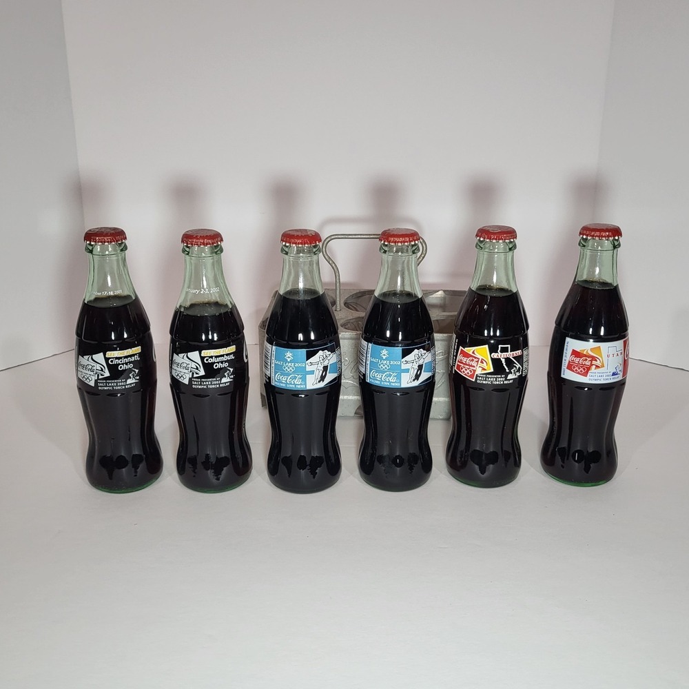 1950's Vintage Coca Cola Aluminum Carrier w/ Olympics Commemorative‎ Bottles - Picture 8 of 13